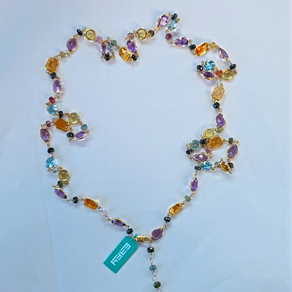 Effy 14KY Multi Gemstone necklace - Picture 4 of 4
